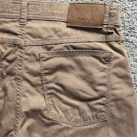 BRAX Style Cooper 5 Pocket Regular Cut HI-FLEX Mens Jeans - 31x34 - Lgt. Brown - Picture 5 of 10